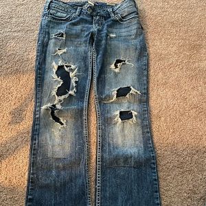 Silver Slim Bootcut Jeans
